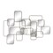 Kingston Living 39" Silver Abstract Square Mirrored Wall Decor